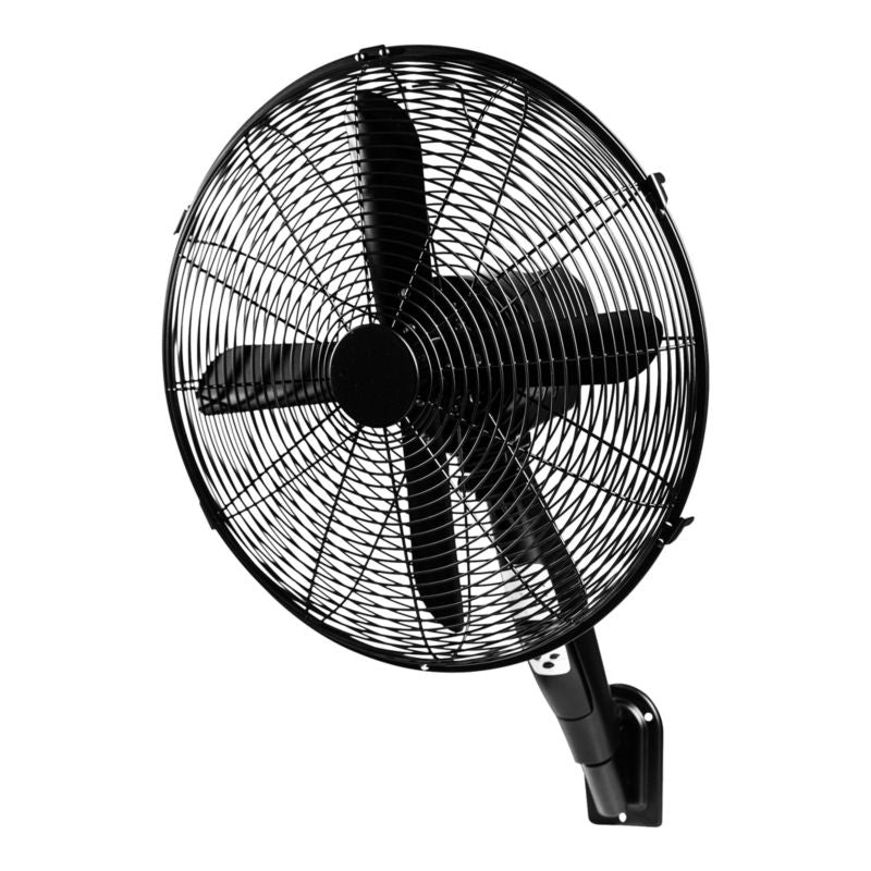 Vægbaseret ventilator 40 cm mat-sort