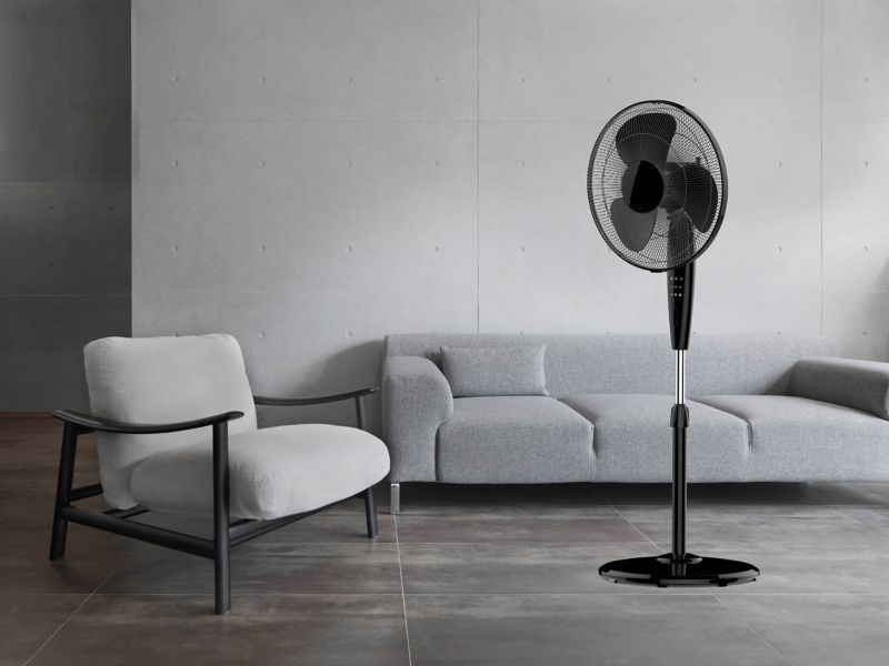 Stående ventilator 40 cm mat-sort