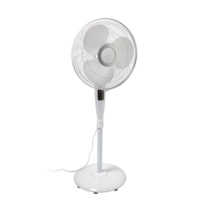 Stående ventilator med fjernbetjening 40 cm hvid