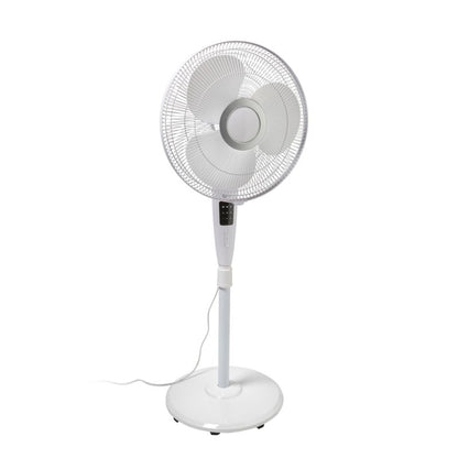 Stående ventilator med fjernbetjening 40 cm hvid