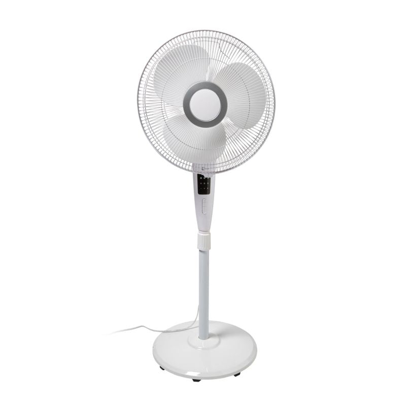 Stående ventilator med fjernbetjening 40 cm hvid