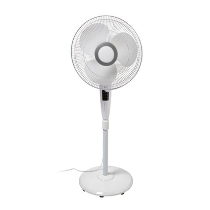 Stående ventilator med fjernbetjening 40 cm hvid