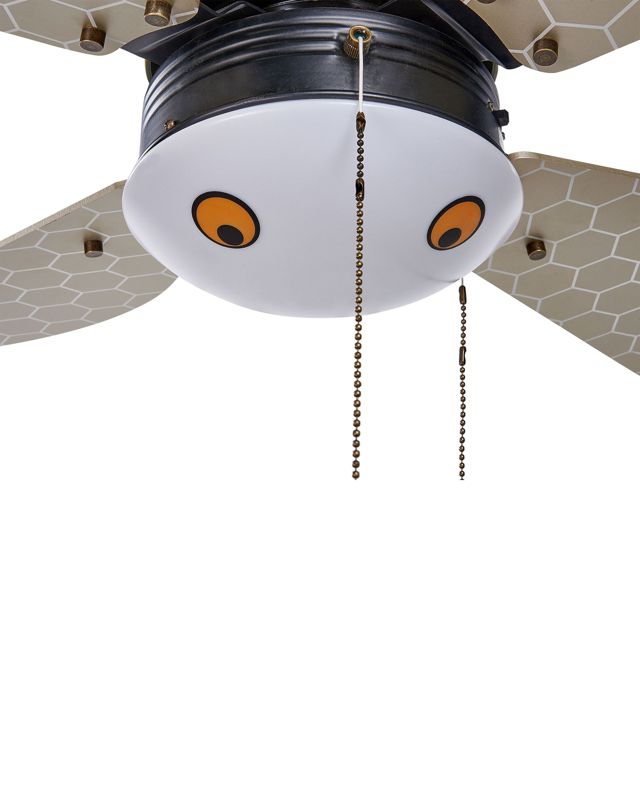 Loftventilator med lampe Dolores gul 1 stk.