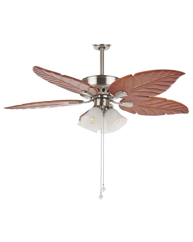 Loftventilator med lampe Gila sølv 1 stk.