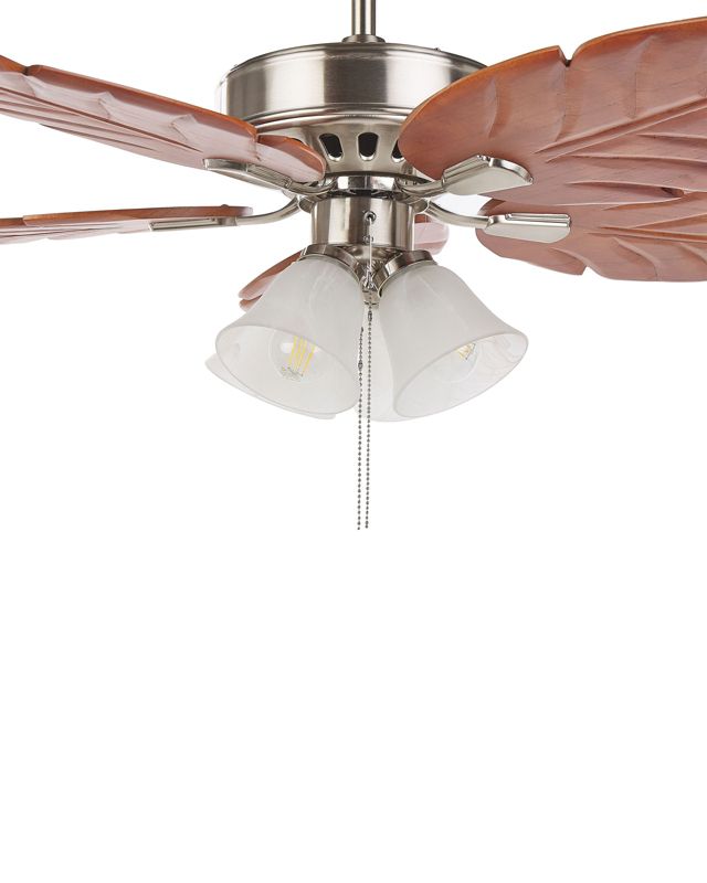 Loftventilator med lampe Gila sølv 1 stk.