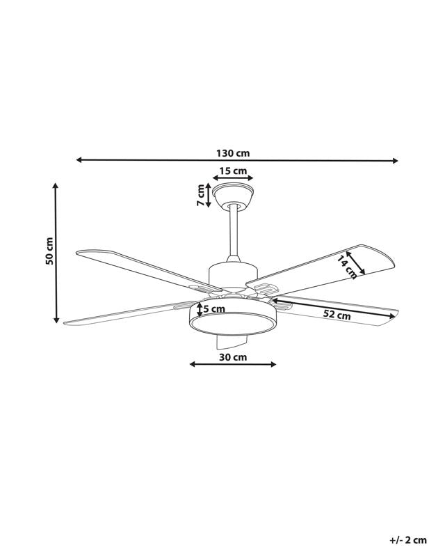 Loftventilator med lampe Hobble lys grå 1 stk.
