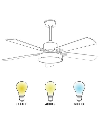 Loftventilator med lampe Hobble lys grå 1 stk.