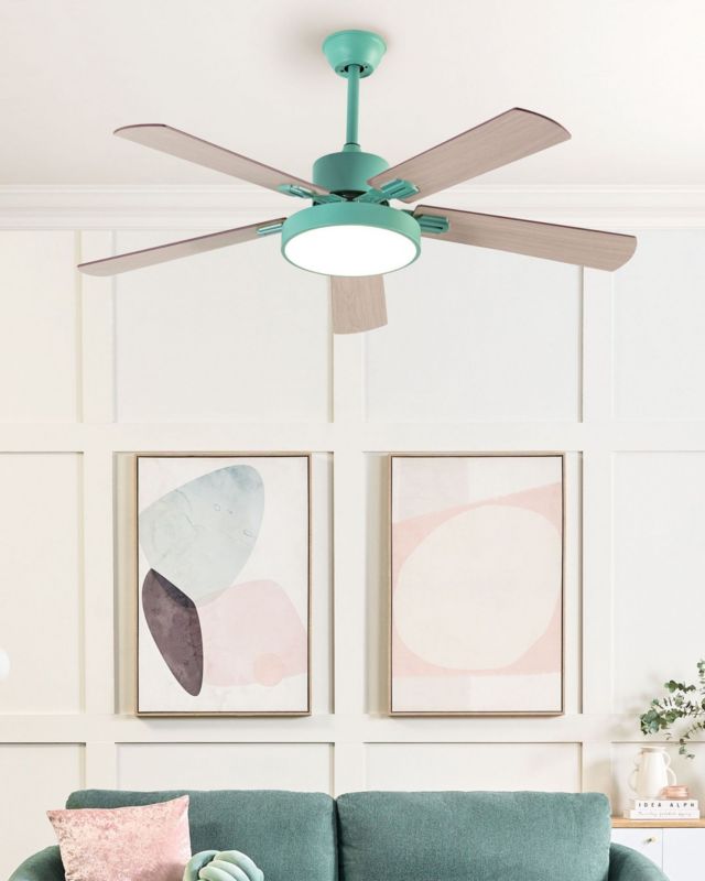 Loftventilator med lampe Hobble Mintgrøn 1 stk.