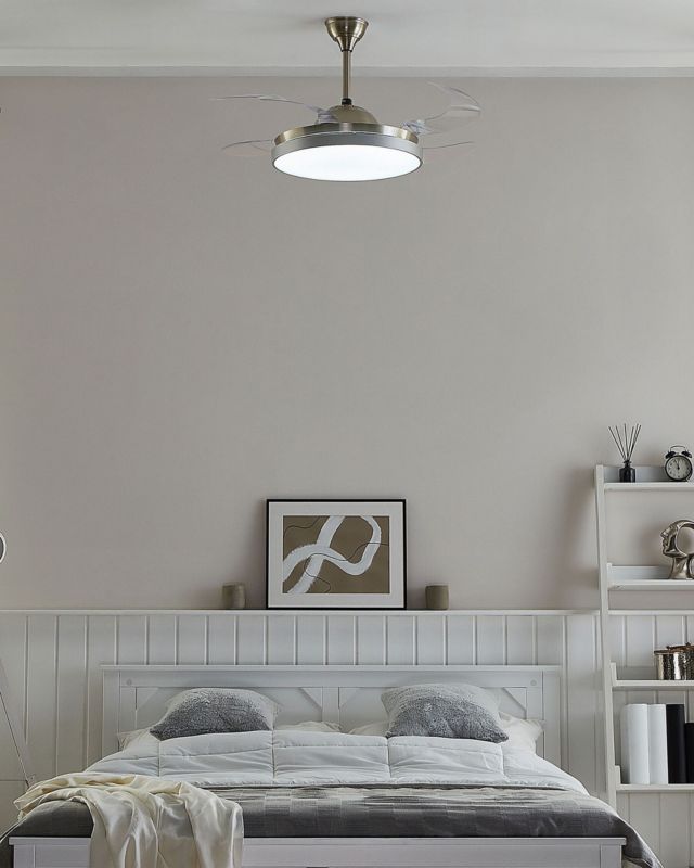 Loftventilator med lampe Ibar transparent 1 stk.