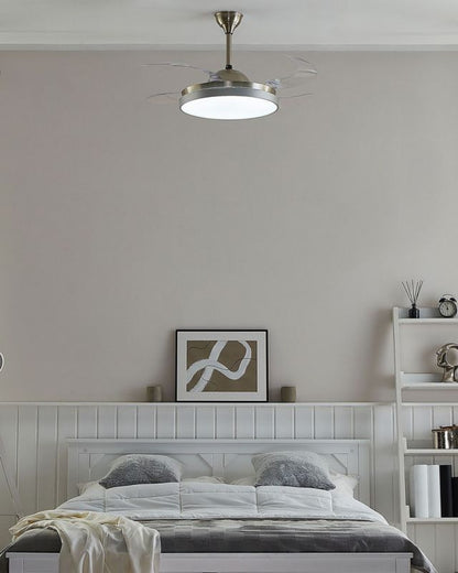Loftventilator med lampe Ibar transparent 1 stk.