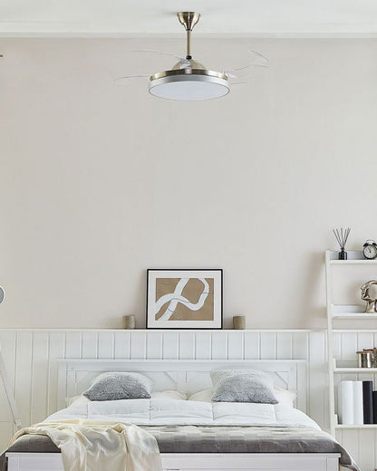 Loftventilator med lampe Ibar transparent 1 stk.