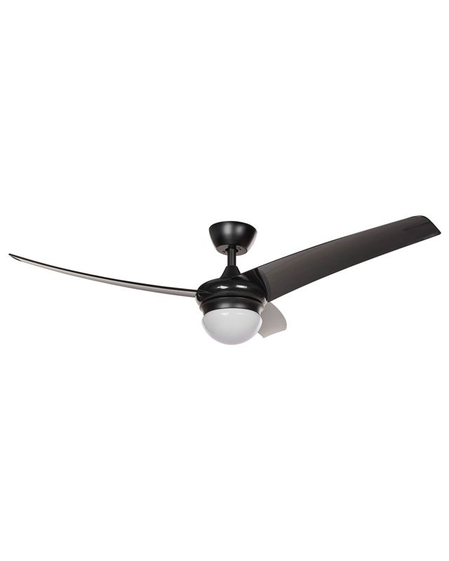 Loftventilator med lampe Jiboa sort 1 stk.