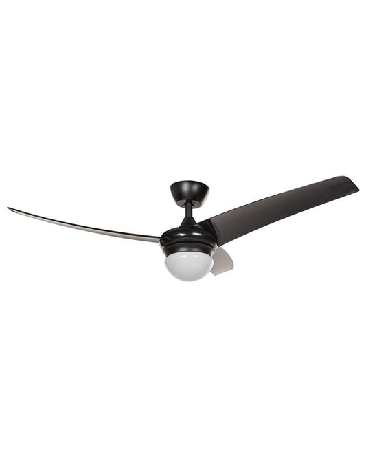 Loftventilator med lampe Jiboa sort 1 stk.