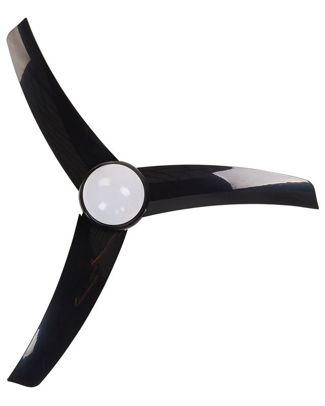 Loftventilator med lampe Jiboa sort 1 stk.