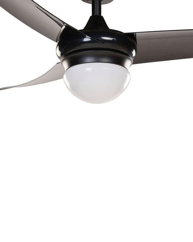Loftventilator med lampe Jiboa sort 1 stk.