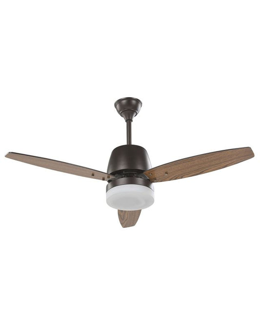Loftventilator med lampe Mlava mørkt træ 1 stk.