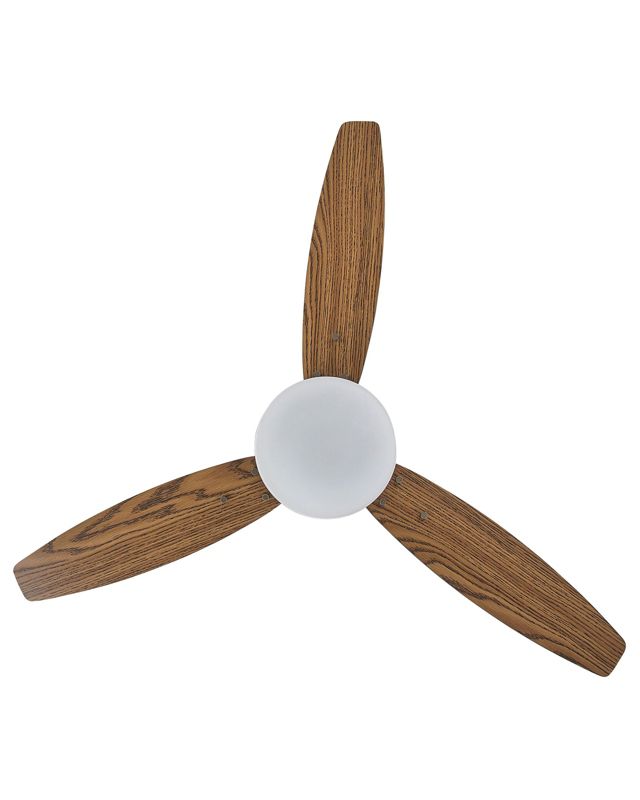 Loftventilator med lampe Mlava mørkt træ 1 stk.