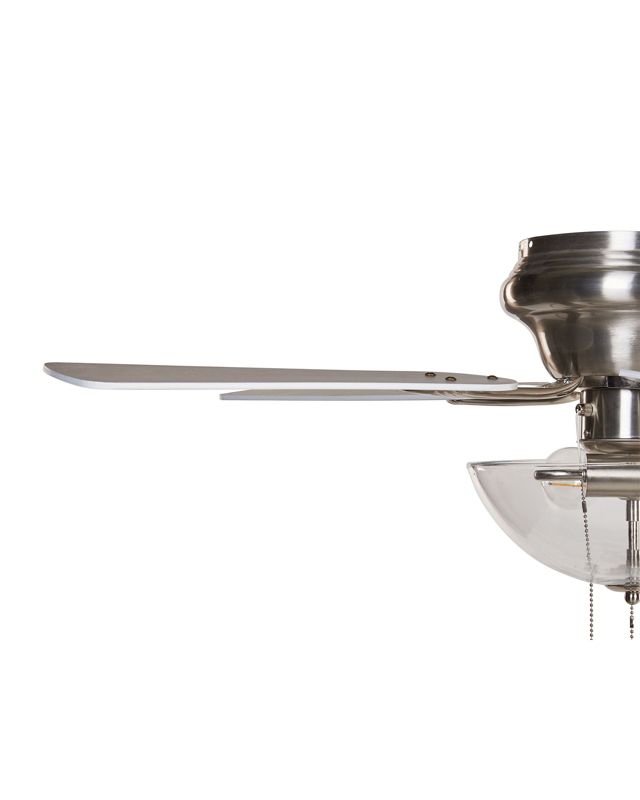Loftventilator med lampe Sirama sølv 1 stk.