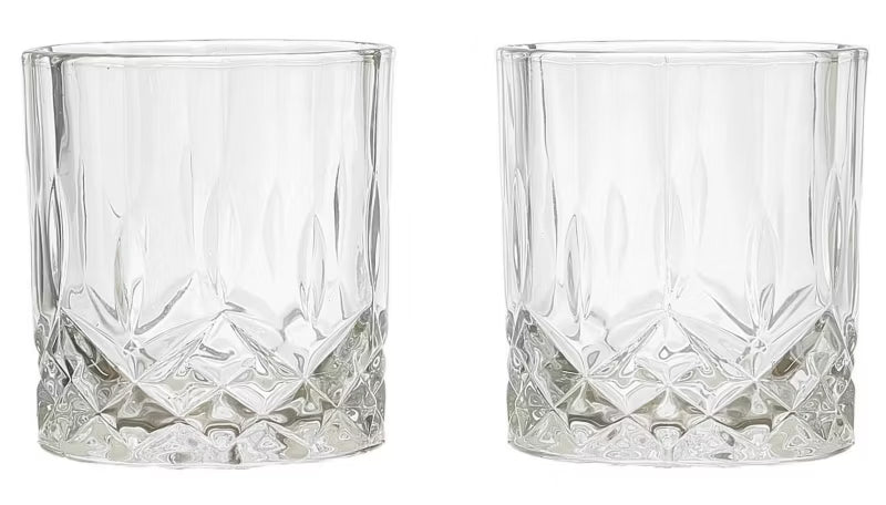 Whiskysæt On the Rocks 2 Glas 270 ml Stål