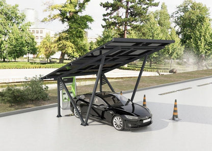 Carport Corciano til solcelleanlæg i aluminium, 1 stk.