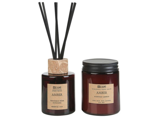 Duftlys med duftpinde Dark elegance Sojavoks Orientalske noter 1 sæt