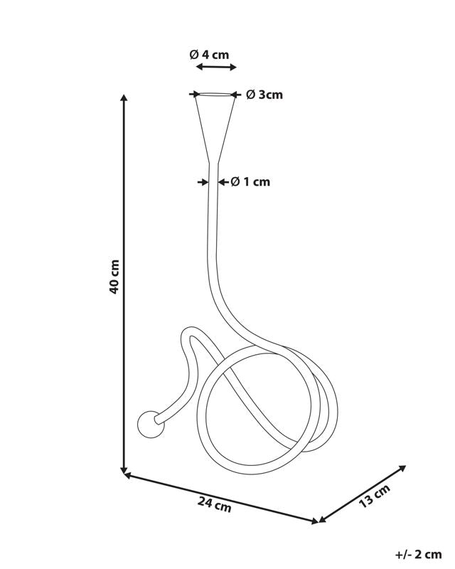 Arouca metallysestage 40 cm guldfarvet 1 stk.