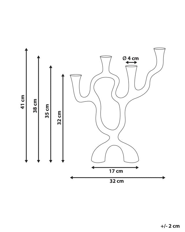 Famoes metallysestage 41 cm guldfarvet 1 stk.