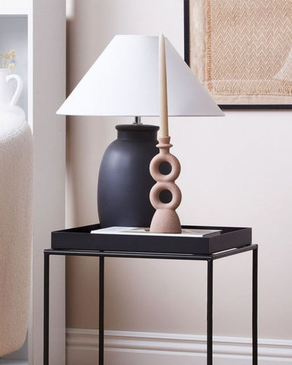 Naousa keramisk lysestage beige 1 stk.