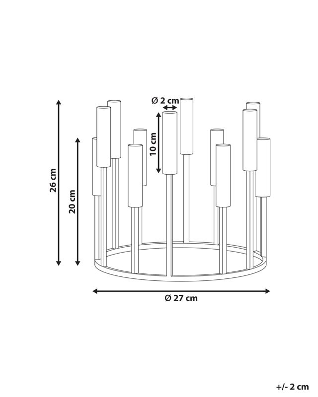 Trafaria metallysestage 26 cm guld 1 stk.