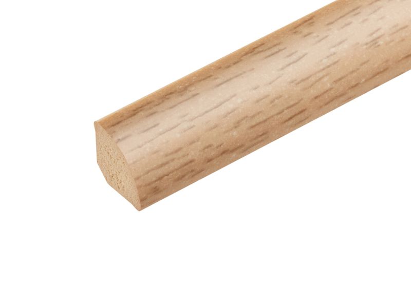 PVC Kvartrundstav 18x18x2500 mm Eg Mat 1 stk.