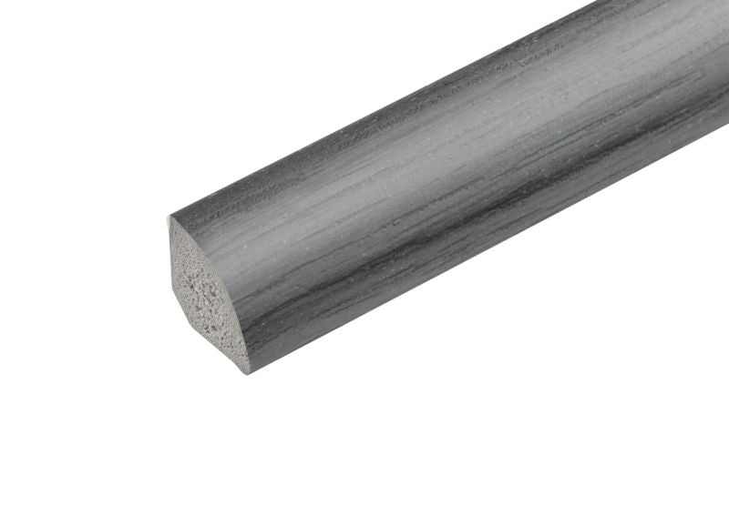 PVC Kvartrundstav 18x18x2500 mm Grå Mat 1 stk.