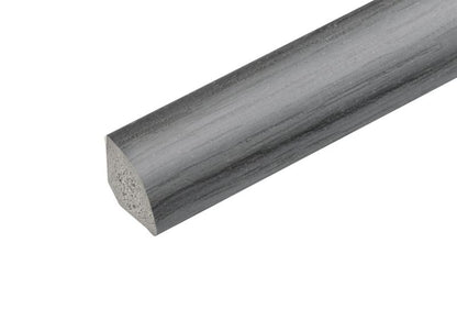 PVC Kvartrundstav 18x18x2500 mm Grå Mat 1 stk.
