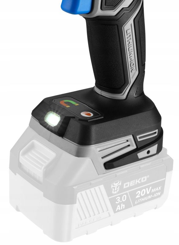 DEKO slagboremaskine og skruemaskine uden kul 120 Nm 20V, 1 stk.