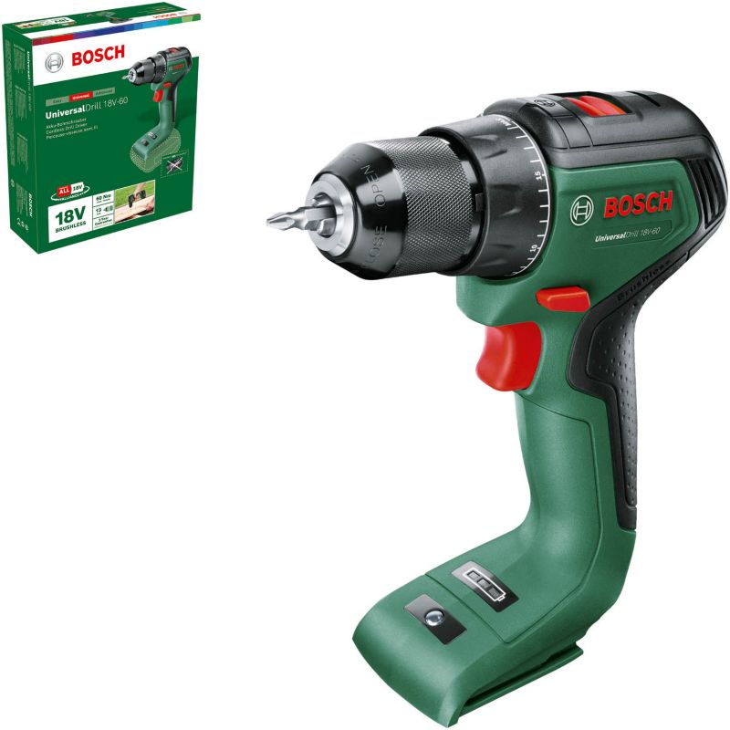 Bosch UniversalDrill 18 V - 60 akku-boremaskine uden batteri