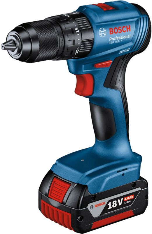 Bosch GSR 185-Li akku-boremaskine og skruemaskine med 2 x 2,0 Ah batterier