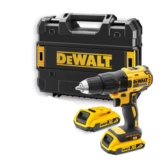 DeWalt DCD777D2T 18 V akku-boremaskine/skruemaskine med 2 x 2,0 Ah batterier og oplader
