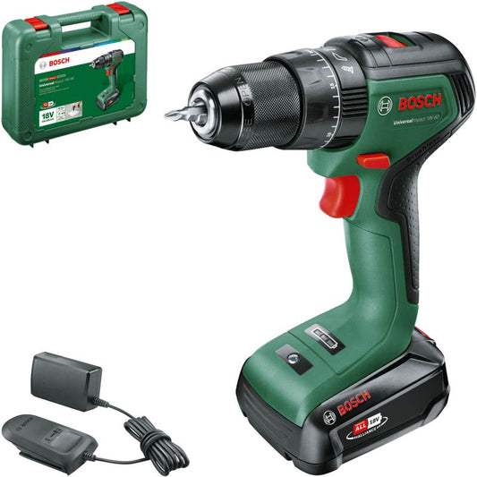 Bosch UniversalImpact 18 V-60 slagboremaskine og skruemaskine med batteri
