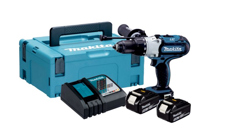 Makita 18 V Li-Ion 5,0 Ah slagboremaskine og skruemaskine