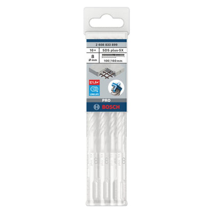 Bosch Pro SDS+ bor 8 x 100 x 160 mm, 10 stk.