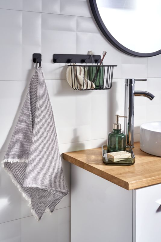 GoodHome Koros enkelt håndklædeophæng i sort