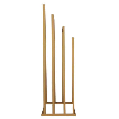 Springos gulvstående håndklædeholder 96 cm metal 4-armet mat-guld 1 stk.