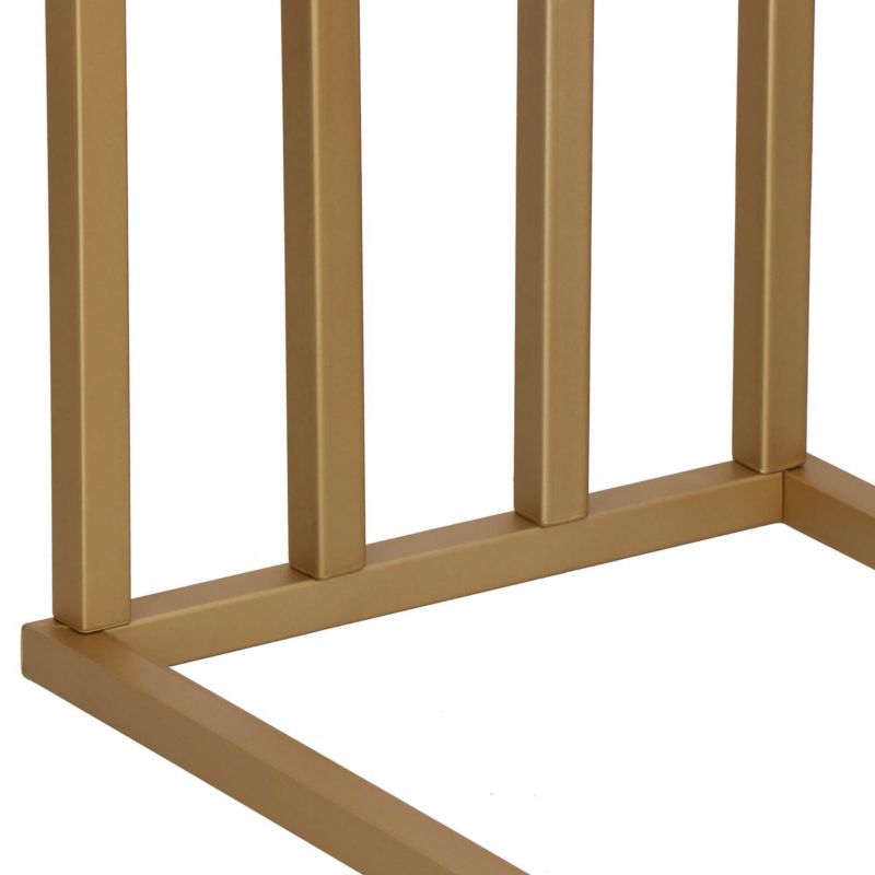 Springos gulvstående håndklædeholder 96 cm metal 4-armet mat-guld 1 stk.