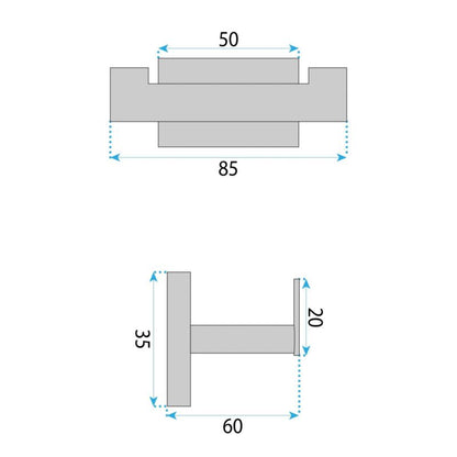 Badeværelseskrog 205 Oste 8,5x6,5x3,5 cm Krom