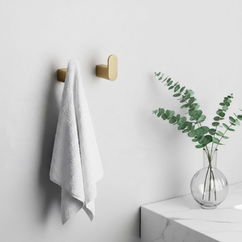 Håndklædeholder Mati 60x6,8x3 cm Børstet Guld | 5906366016462