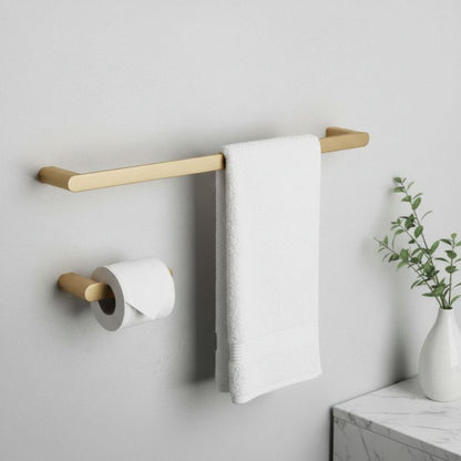 Håndklædeholder Mati 60x6,8x3 cm Børstet Guld | 5906366016462