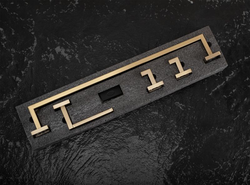 Håndklædeholder RIO 57x8,5x5 cm Børstet Guld | 5906366016547