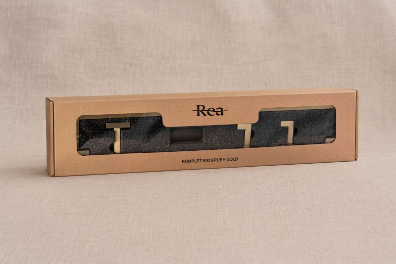 Håndklædeholder RIO 57x8,5x5 cm Børstet Guld | 5906366016547