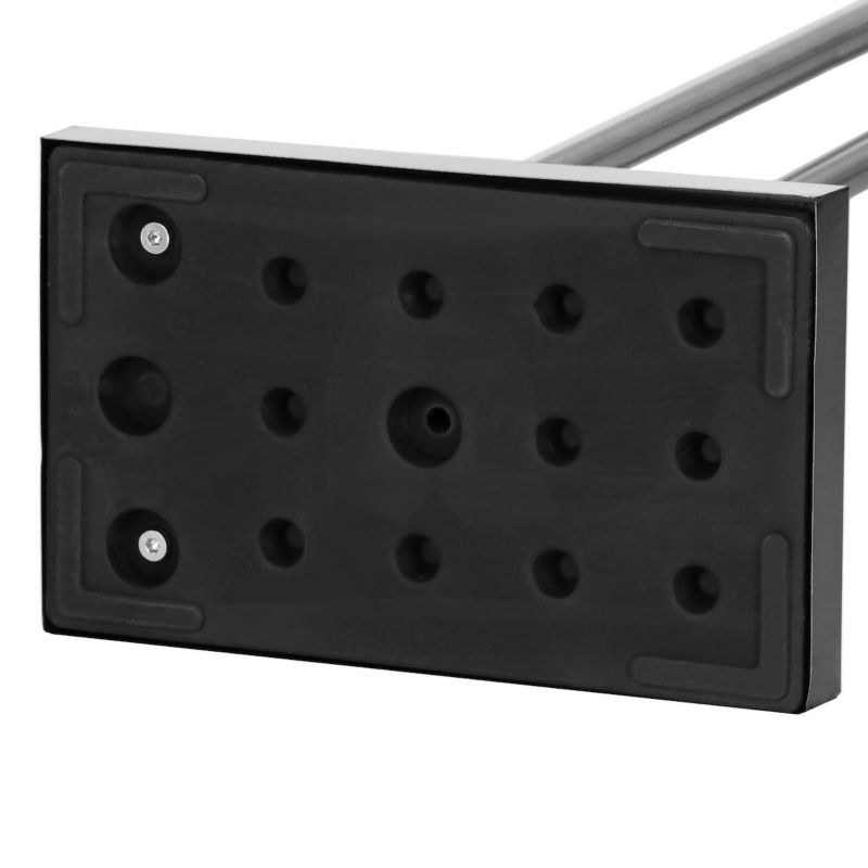 Springos gulvstående håndklædeholder med 2 arme, 80 cm, sølv, 1 stk.