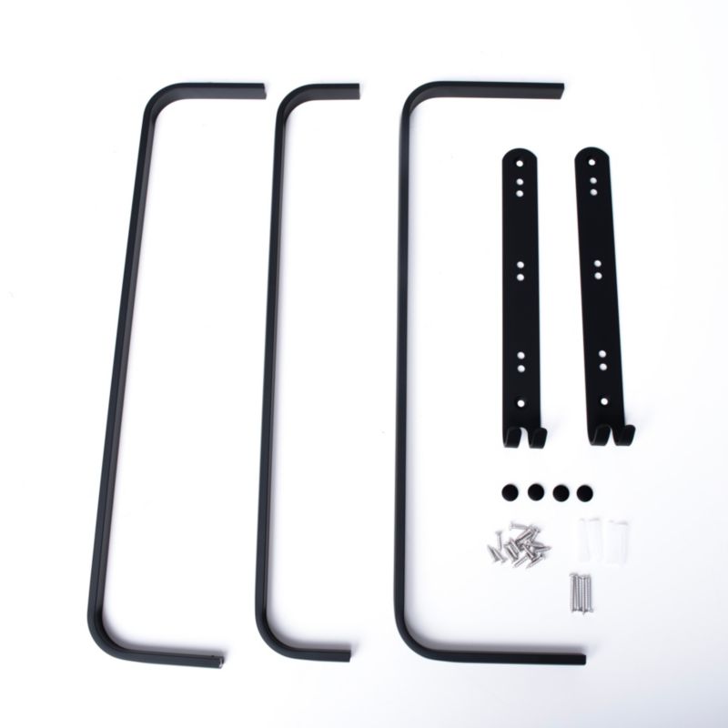 Væghængt Håndklædeholder Aluminium Mat Sort 3 Arme 26 cm