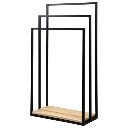 Håndklædeholder Your Loft Design Black & Wood 50x23x92 Clecy 1 stk.